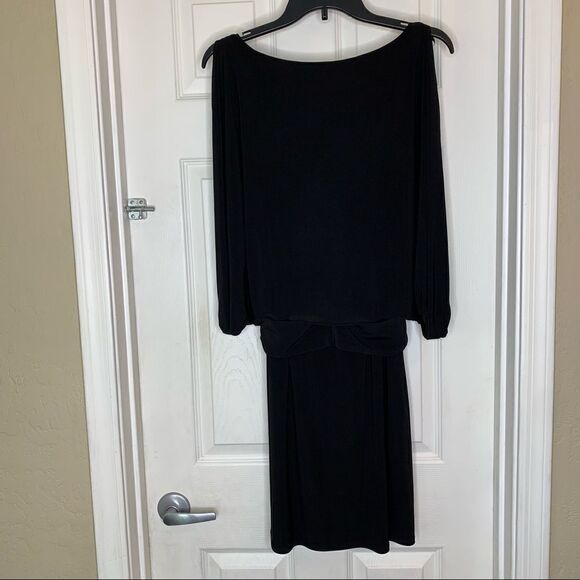 Jessica Simpson Open Back Drop Waist Black Dress Size 10 - Picture 1 of 12